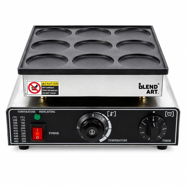 Commercial Mini Pancake Maker 9 Pcs Stainless Steel