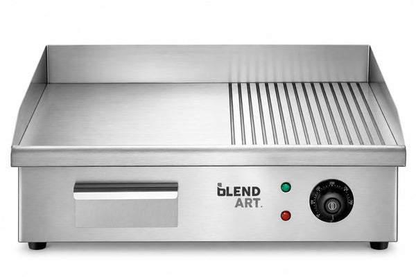 Commercial Electric Griddle 3000W Half Grove Half Plain