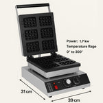 Commercial 6-Slot Biscuit Waffle Maker 1.7KW