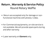Commercial Round Rotary Belgian Waffle Maker 1500W