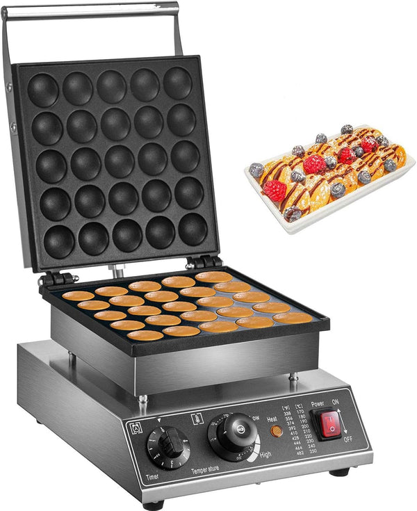 Mini Pancake Maker 25 Pcs with Lid Stainless Steel
