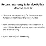 Electric Meat Grinder Commercial 120KG Capacity