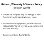 Commercial Belgian Waffle Maker Non-Stick Stainless