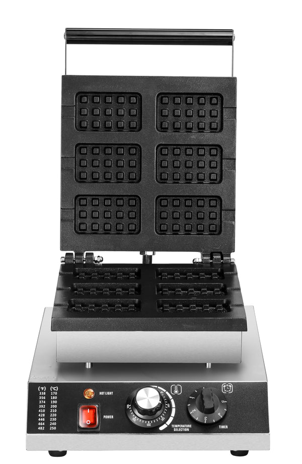 Commercial 6-Slot Biscuit Waffle Maker 1.7KW